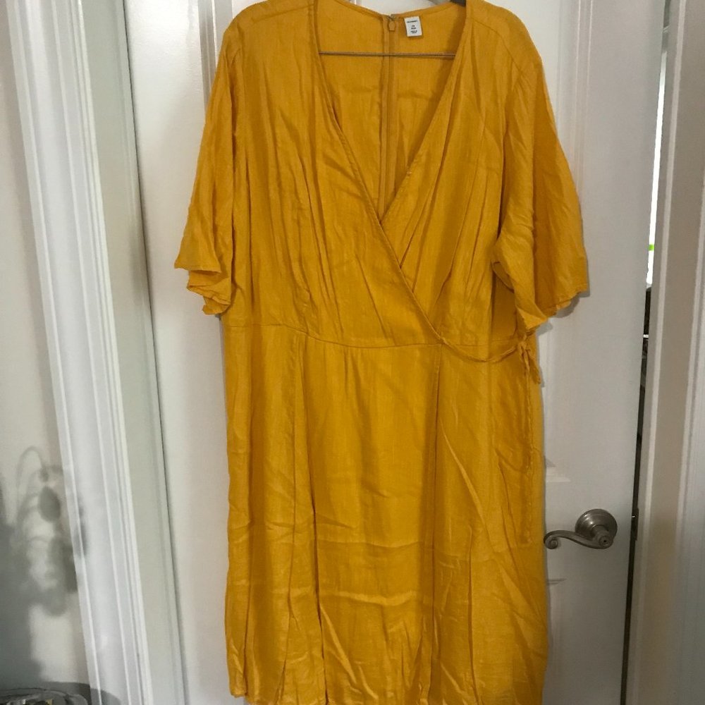 All cotton faux wrap dress by Old Navy 2X